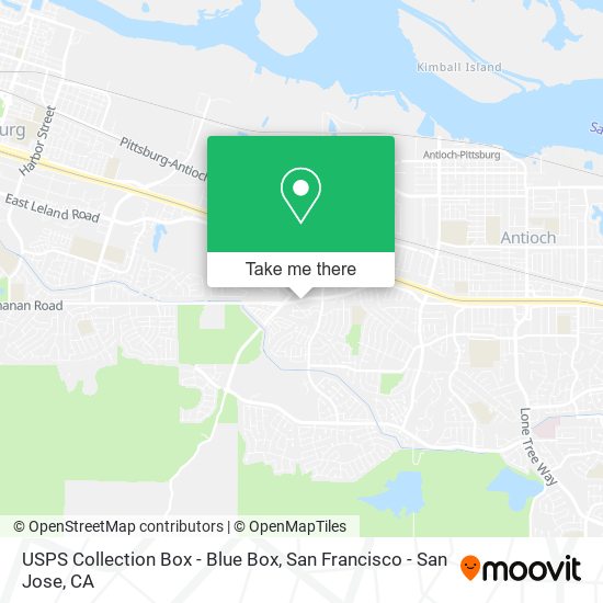 USPS Collection Box - Blue Box map