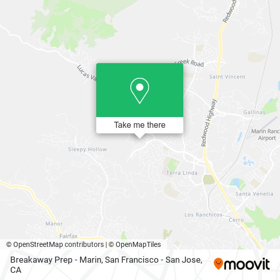 Breakaway Prep - Marin map