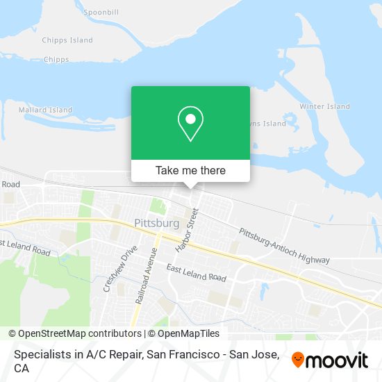 Specialists in A/C Repair map