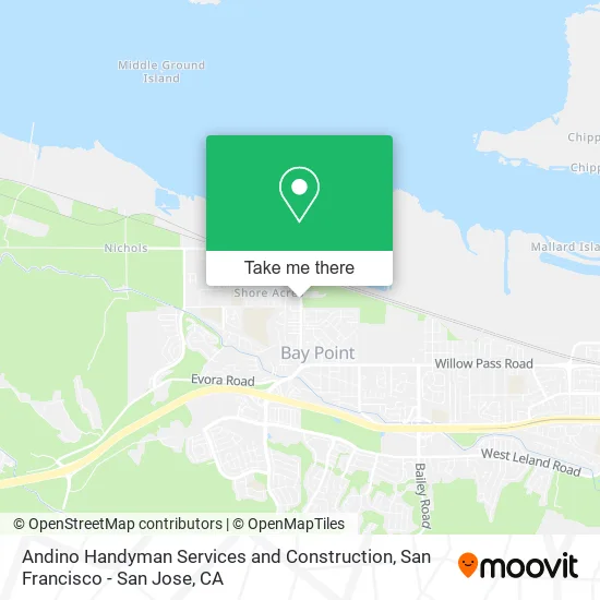 Mapa de Andino Handyman Services and Construction