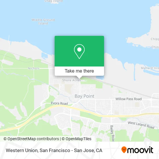 Mapa de Western Union