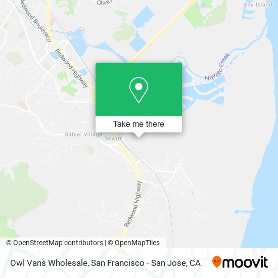 Owl Vans Wholesale map