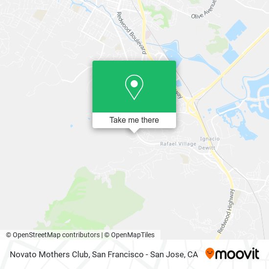 Novato Mothers Club map