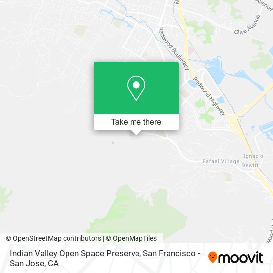 Indian Valley Open Space Preserve map