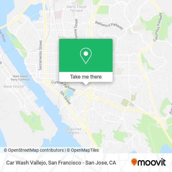 Car Wash Vallejo map