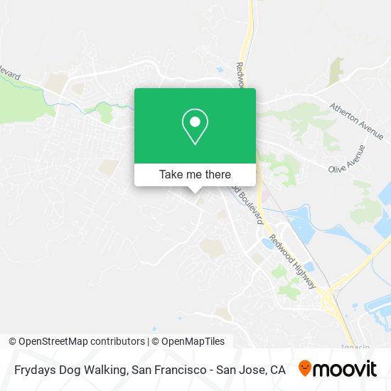 Mapa de Frydays Dog Walking