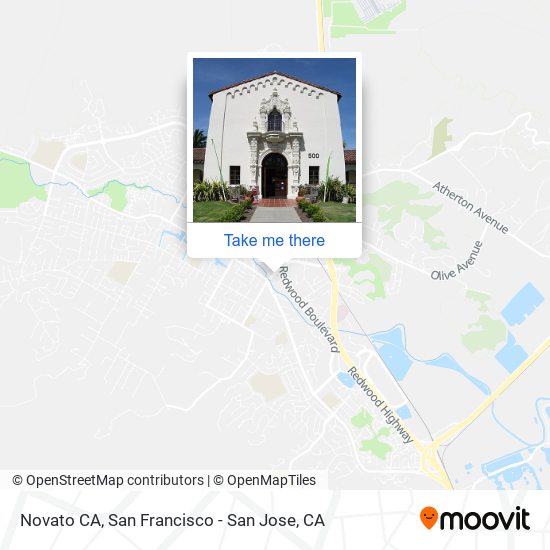 Novato CA map