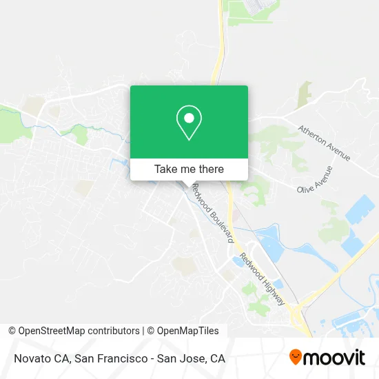 Novato CA map