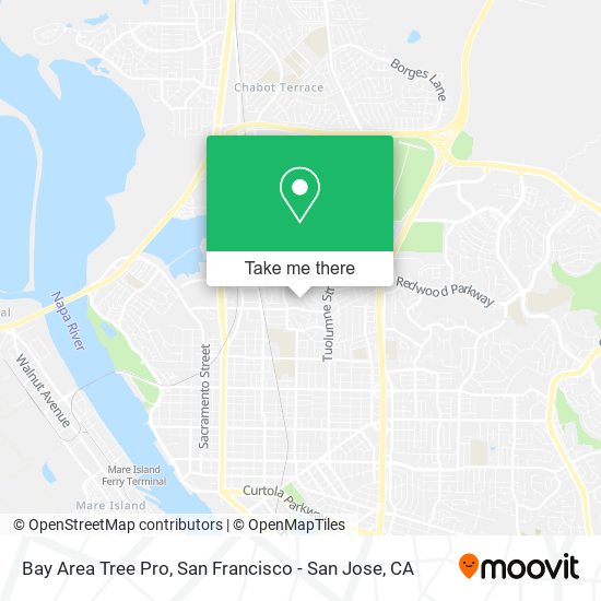 Mapa de Bay Area Tree Pro