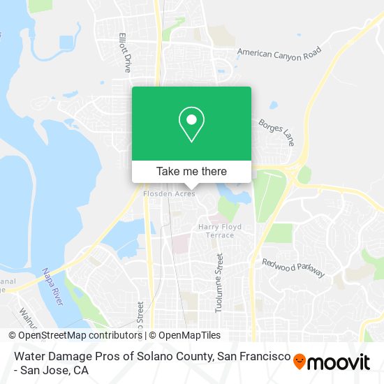 Water Damage Pros of Solano County map