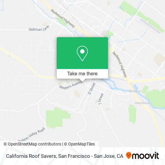 Mapa de California Roof Savers