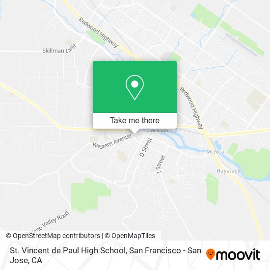 Mapa de St. Vincent de Paul High School