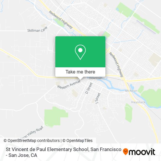 Mapa de St Vincent de Paul Elementary School