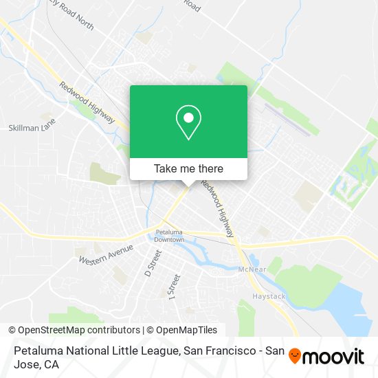 Mapa de Petaluma National Little League