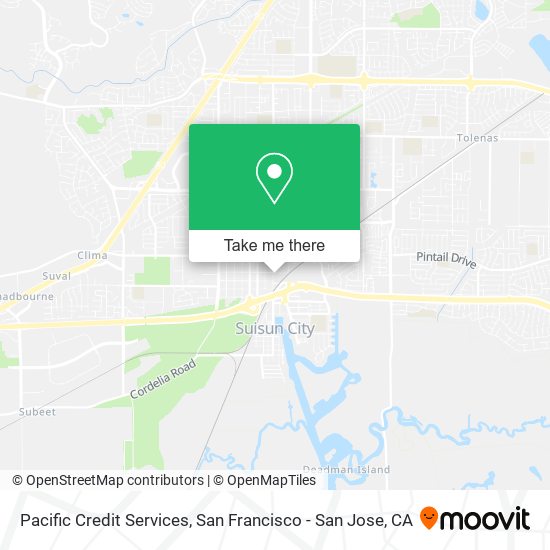 Pacific Credit Services map