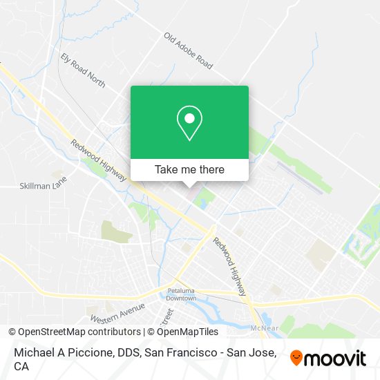 Michael A Piccione, DDS map