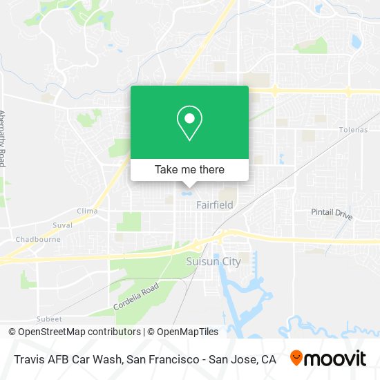 Travis AFB Car Wash map