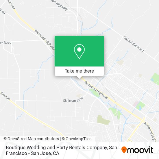 Mapa de Boutique Wedding and Party Rentals Company
