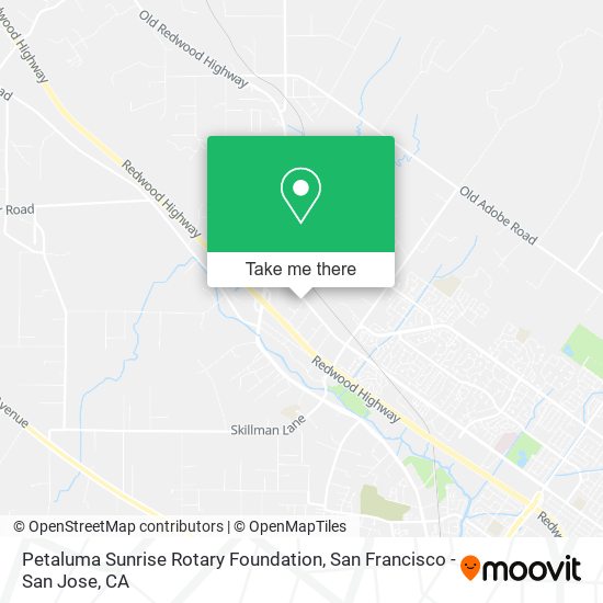 Petaluma Sunrise Rotary Foundation map