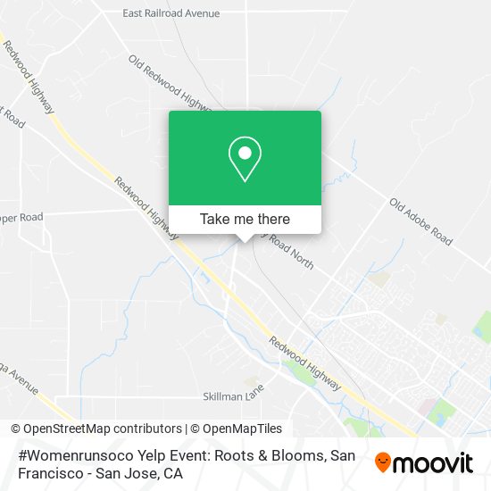 #Womenrunsoco Yelp Event: Roots & Blooms map