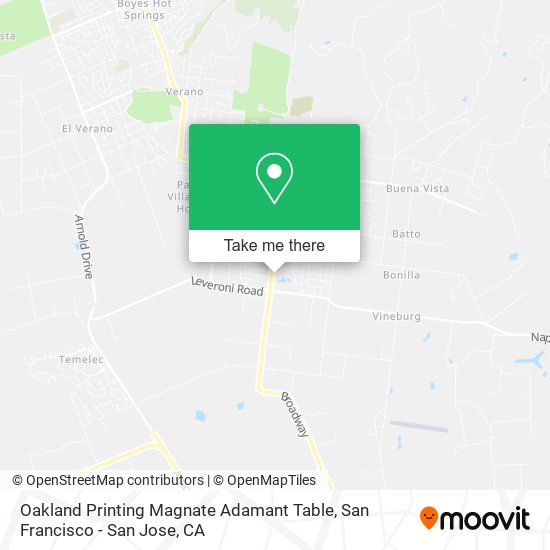 Mapa de Oakland Printing Magnate Adamant Table