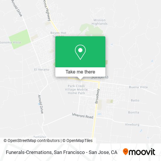 Funerals-Cremations map