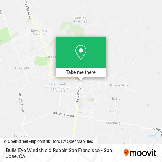 Mapa de Bulls Eye Windshield Repair