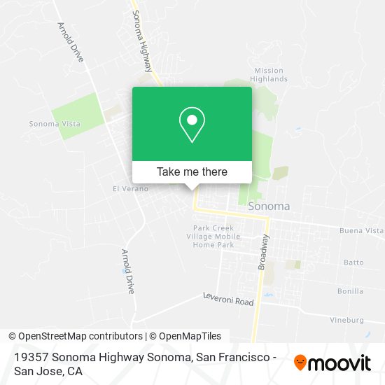 19357 Sonoma Highway Sonoma map