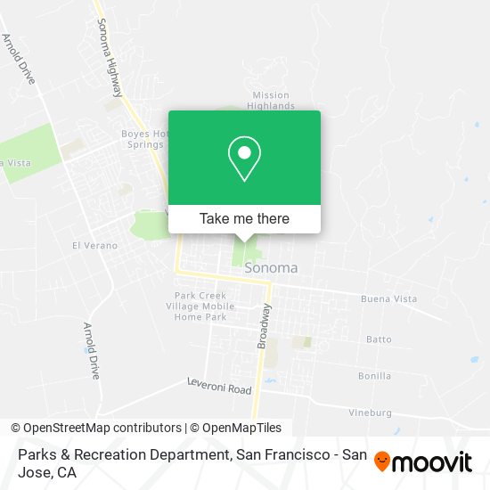 Parks & Recreation Department map