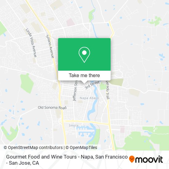 Gourmet Food and Wine Tours - Napa map