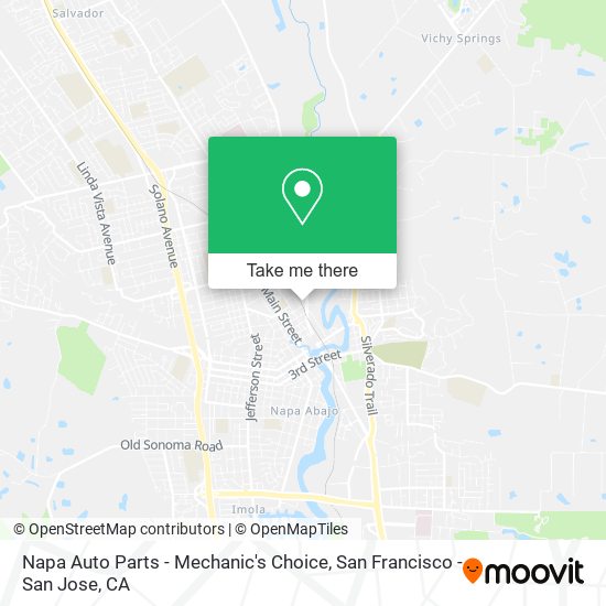 Napa Auto Parts - Mechanic's Choice map