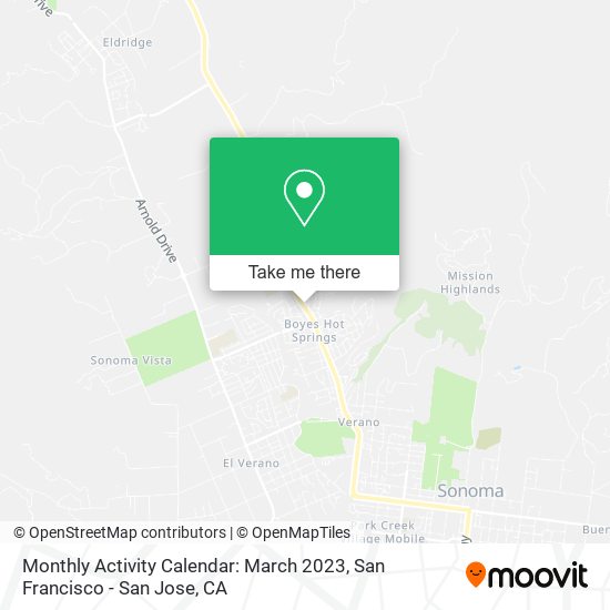 Monthly Activity Calendar: March 2023 map