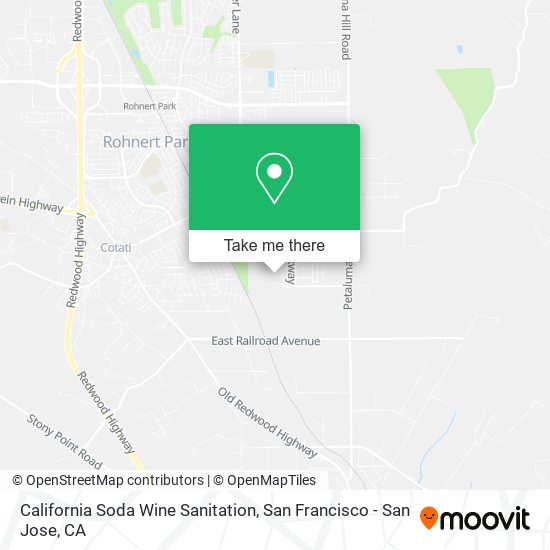 California Soda Wine Sanitation map