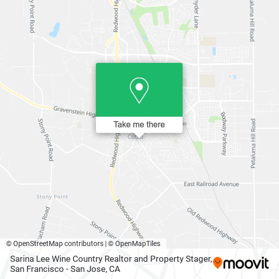 Sarina Lee Wine Country Realtor and Property Stager map