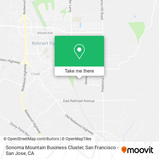 Mapa de Sonoma Mountain Business Cluster