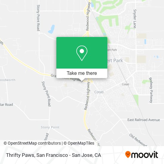 Thrifty Paws map