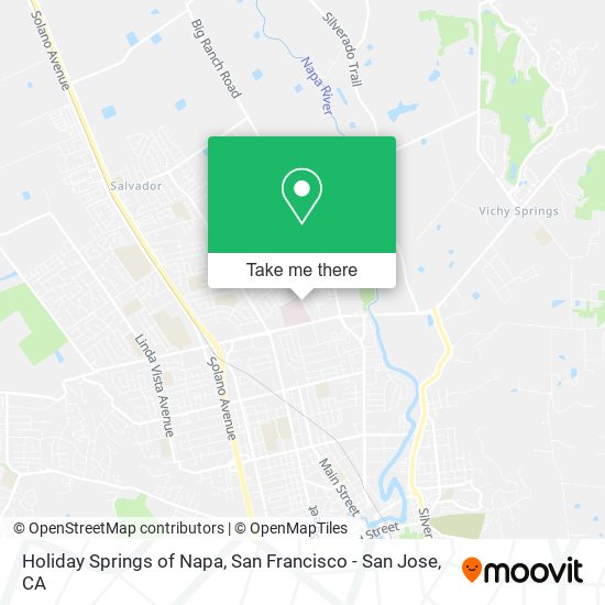 Holiday Springs of Napa map