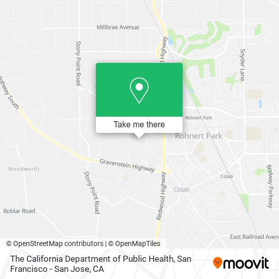 The California Department of Public Health map