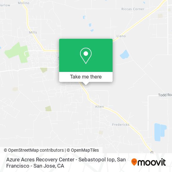 Azure Acres Recovery Center - Sebastopol Iop map