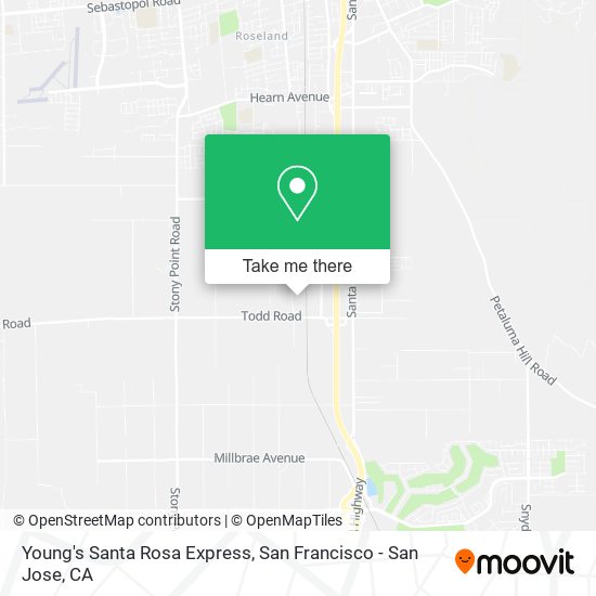 Young's Santa Rosa Express map