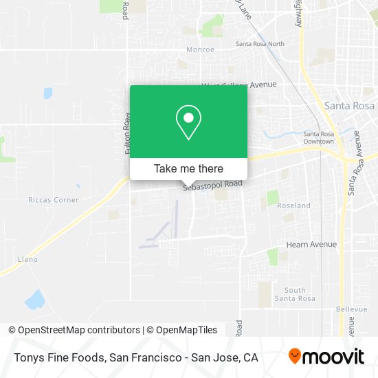 Mapa de Tonys Fine Foods