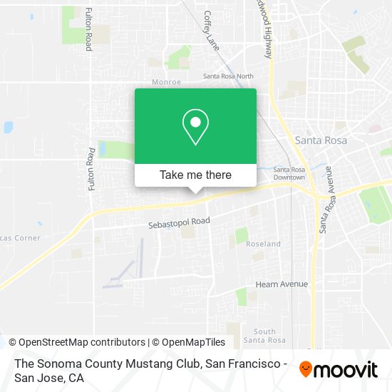 Mapa de The Sonoma County Mustang Club