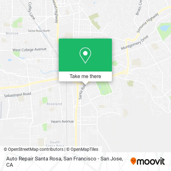 Auto Repair Santa Rosa map
