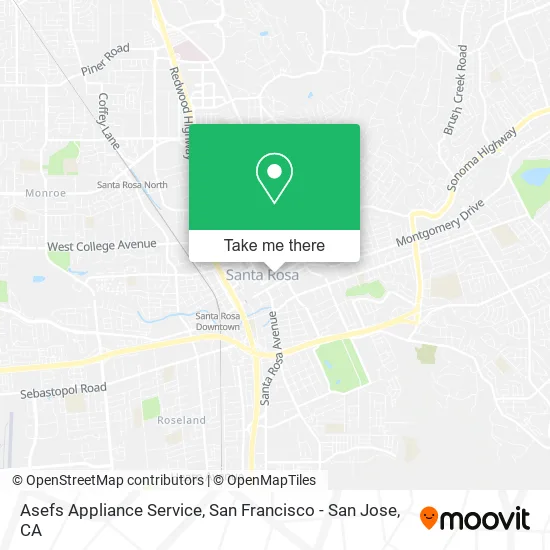 Mapa de Asefs Appliance Service
