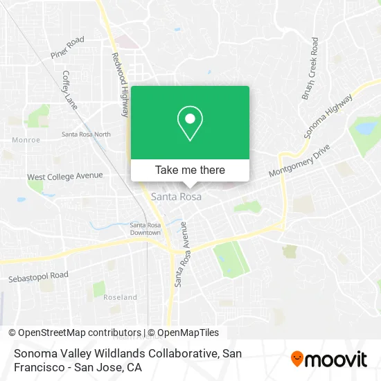Mapa de Sonoma Valley Wildlands Collaborative