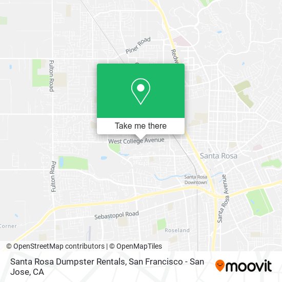 Mapa de Santa Rosa Dumpster Rentals
