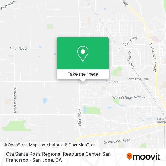 Cta Santa Rosa Regional Resource Center map