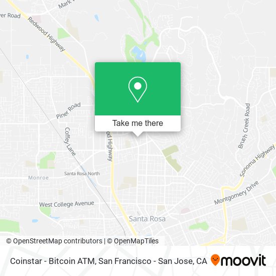 Mapa de Coinstar - Bitcoin ATM