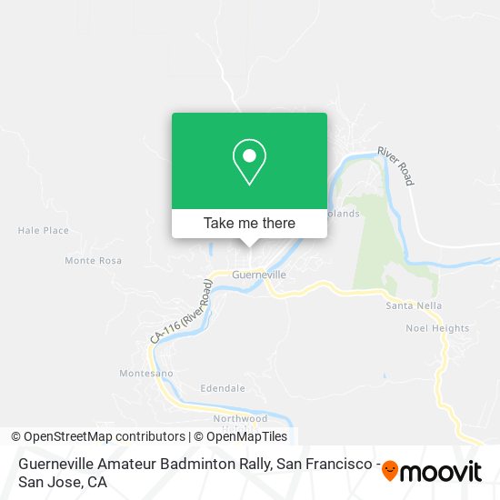 Mapa de Guerneville Amateur Badminton Rally