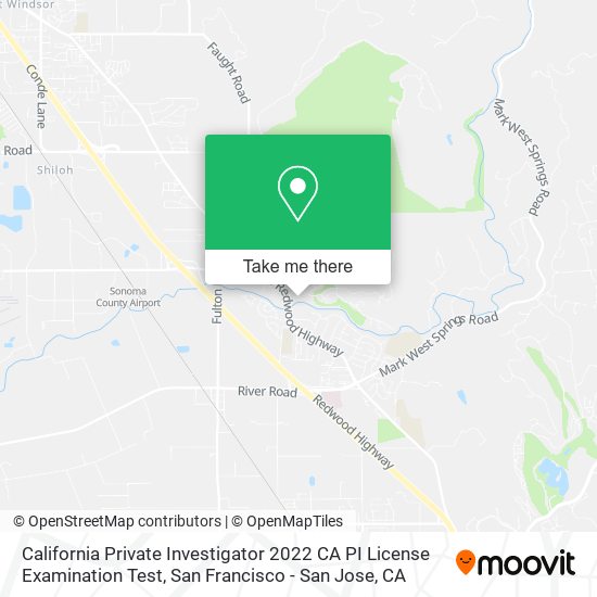 California Private Investigator 2022 CA PI License Examination Test map